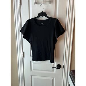 Old Navy Black Flutter Sleeve XL Top